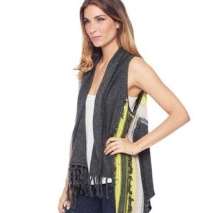 Ella Moss Deva Fringe Vest Grey